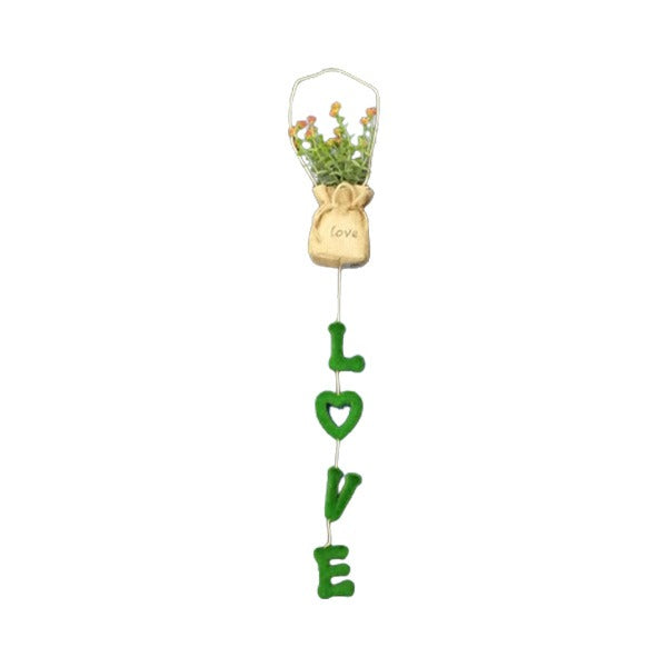 17101 FAKE PLANT'LOVE' PRINTED BROWN