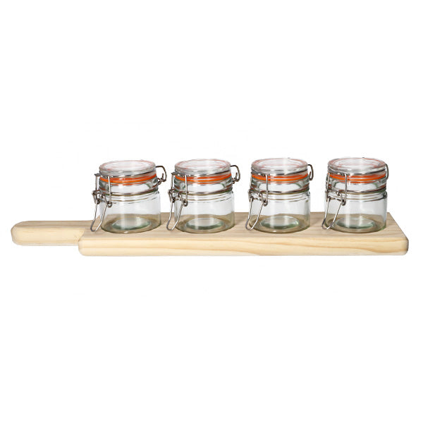1900-28 Cruet+Wood Pallet 5Pcs Set 20c