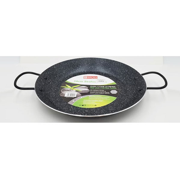 202 D-H 38cm Seafood Pan N-Stick 10c
