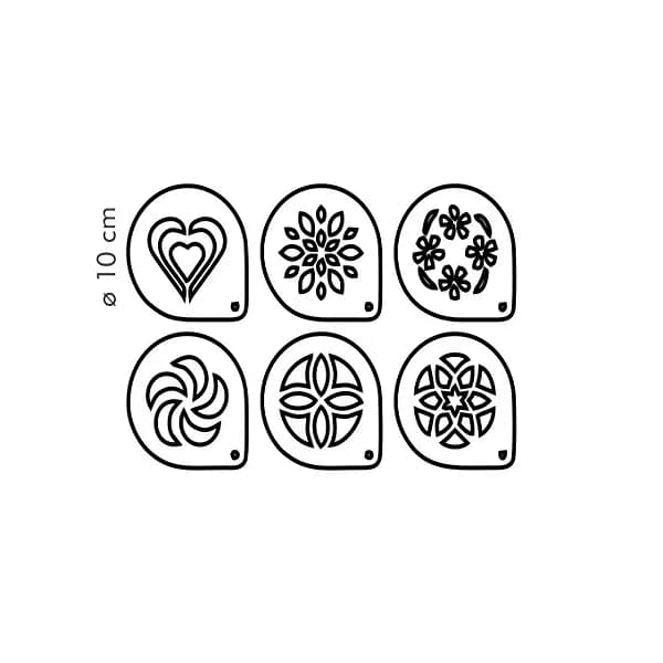 308850 MYDRINK 6 Capucino Stencils12/144