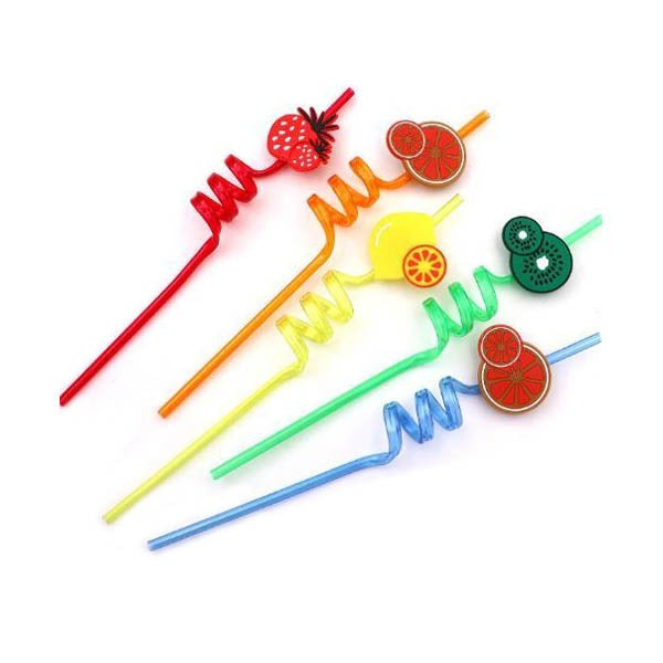 40570 Fruit Straw Multi Color 3pcs