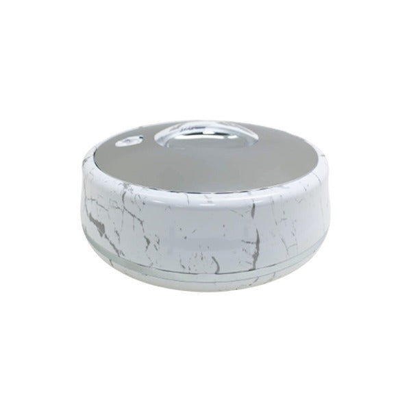 666WS-S 6Ltr Round White Silver 6c