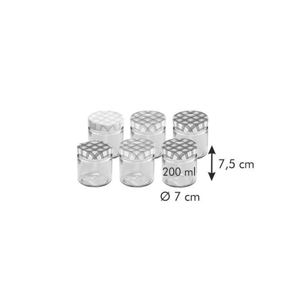 895112 PreservingJar200ml 6pDellacas 8c