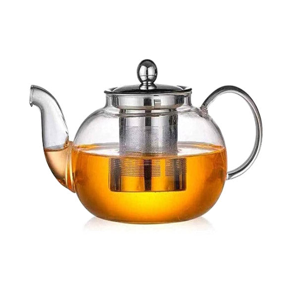 BG45141 Glass Tea Pot 1000ml Silver 36c