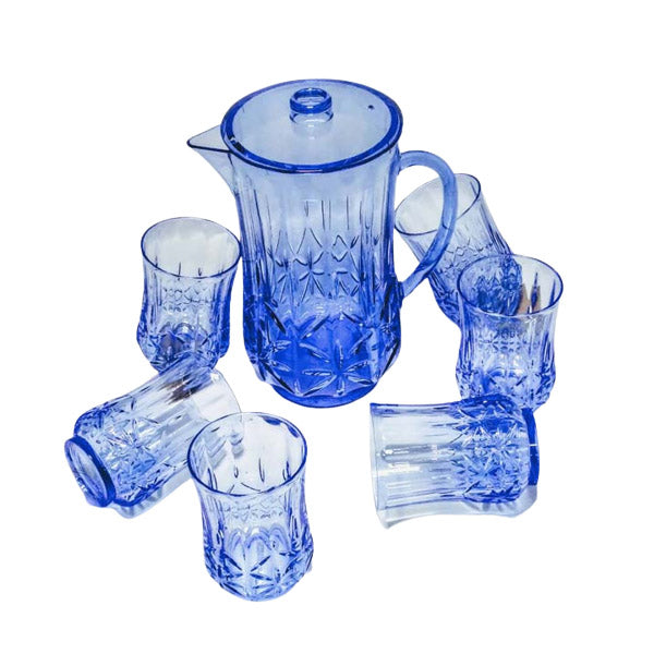 BH0188 BLUE 7Pcs ACRYLIC Water Set 6ctn