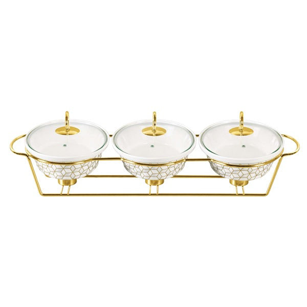 BR0250 3pcs 9"Oval CassroleWthHang Lid4c