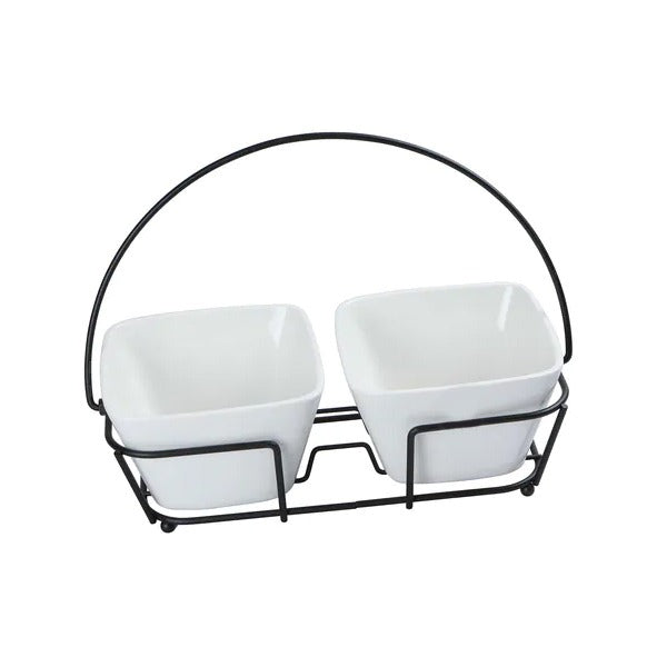 BR0313 2PCS SQUARE BOWL WITH STAND 8c