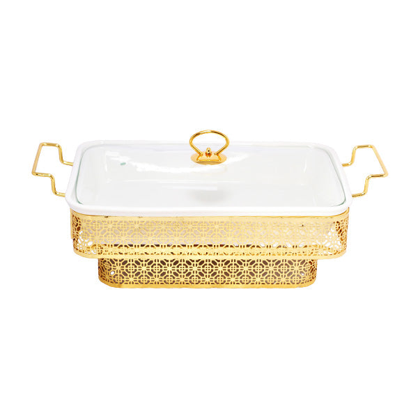 BR04022 13.5'RECT DISH W-STAND G 4c