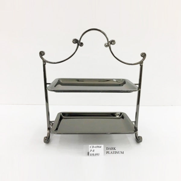 CD6964 2-Teir Pastry Stand Dark