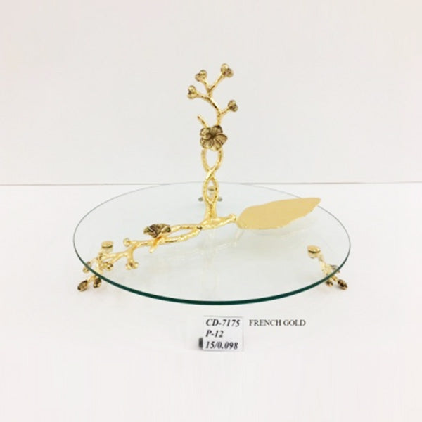 CD7175 1 TIER GLASS CAKE SET (G)