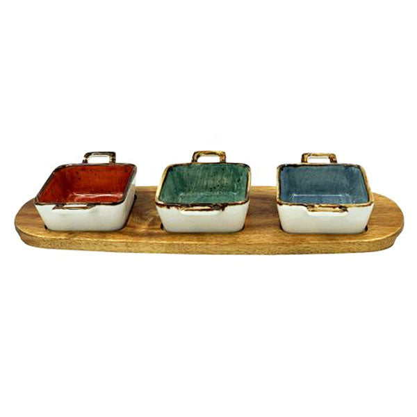 CZT21-60 Dessert Set 4.25"3Dishes+W-T18c