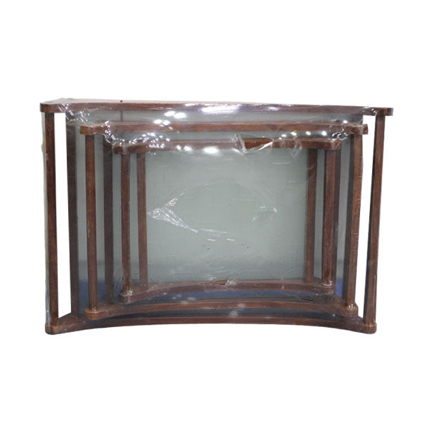 EW1118 3pcs serving Tray Glass