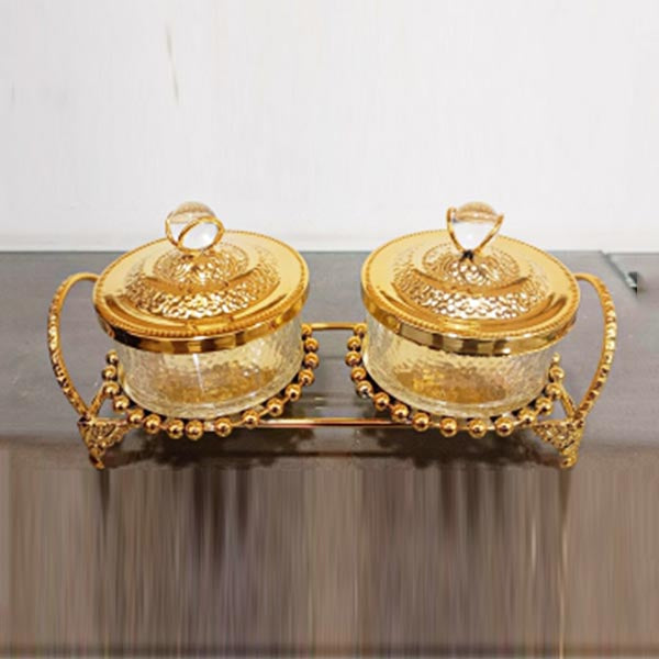 F3895-2 Crystal Ball Condimnt 2in1 G 24c