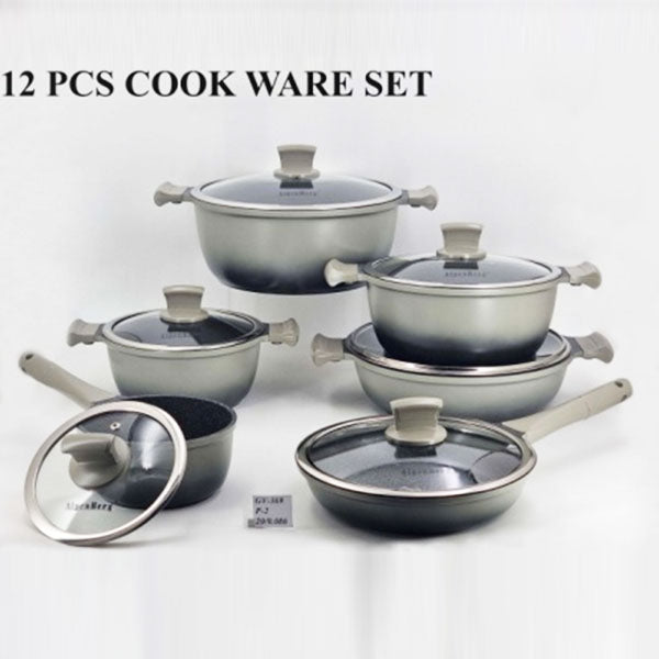 GV369 12Pcs Cook Set Black-Gary 2c