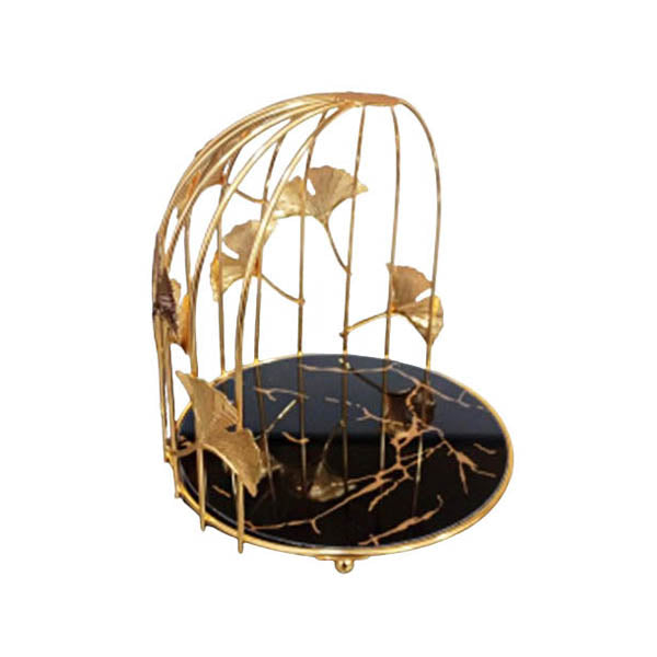 JWG-030 Golden Cage Pastry Stand 12c