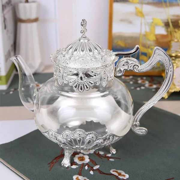 JWG-036 Glass Kettle Silver 12c
