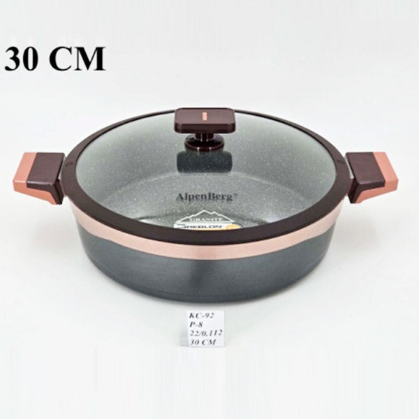 KC92 30cm Karahi Glass-L Gray-Copper 8c