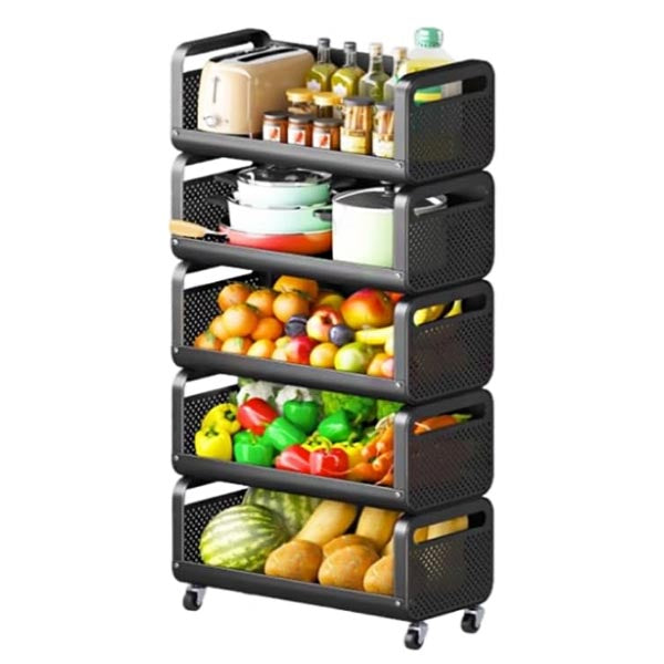 LU-3 5-layer basket-black Iron