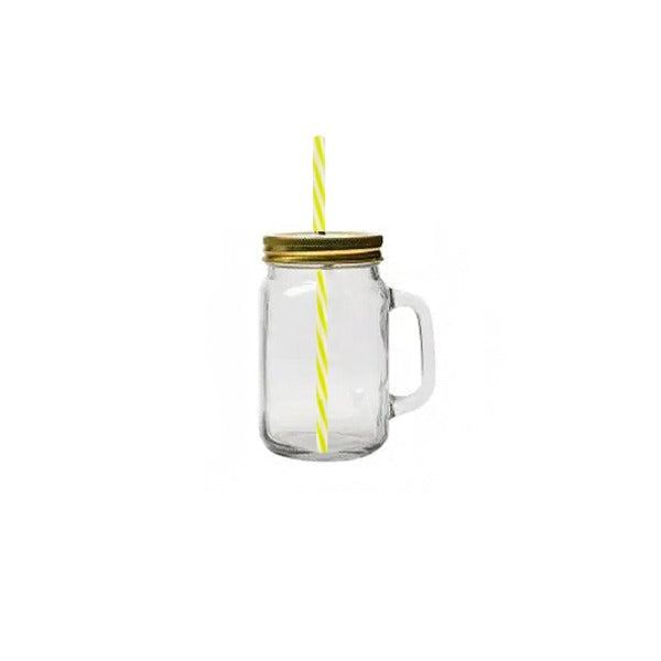 LX-006 SS Mason Jar Gold Lid 48c
