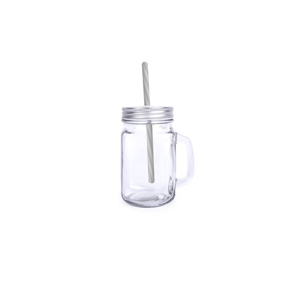 LX-007 Smooth Mason Jar Silver Cover 48c