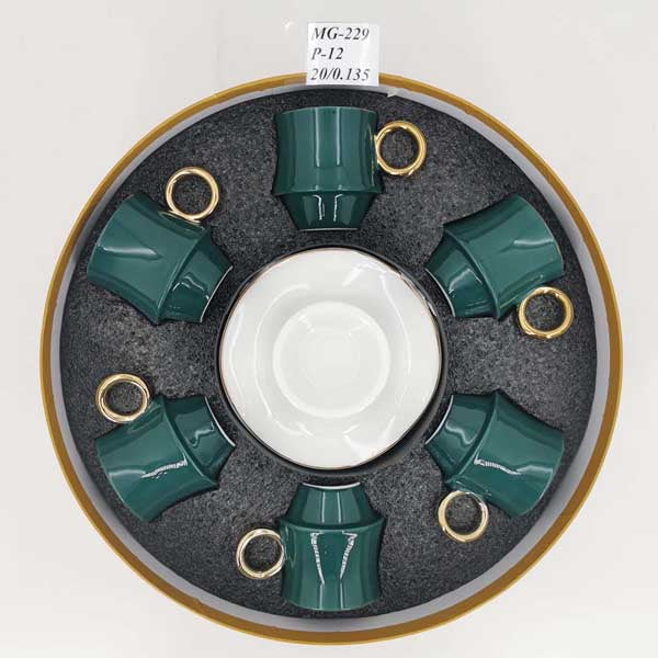 MG229 6pcs CupSaucer Blue/W ANGELA 12c