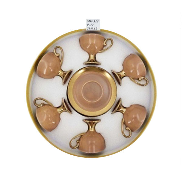 MG313 6Pcs Cup Saucer Champion Beige 12c