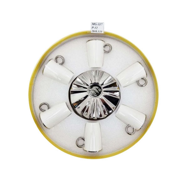 MG317 6Pcs Cup Saucer White ANGELA 12c