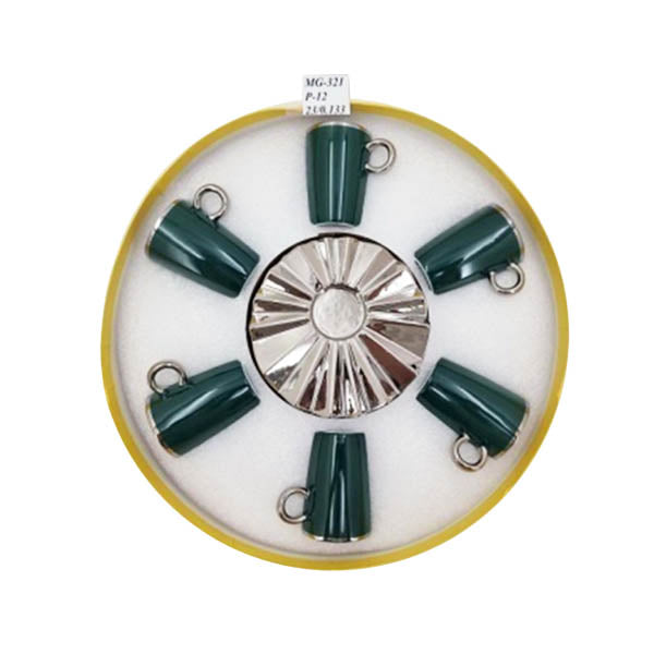 MG321 6Pcs Cup Saucer S-Green ANGELA 12c