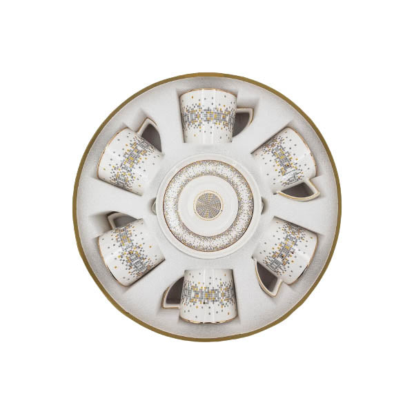 MK147 6pcs CupSaucer Pixcel ANGELA 8c