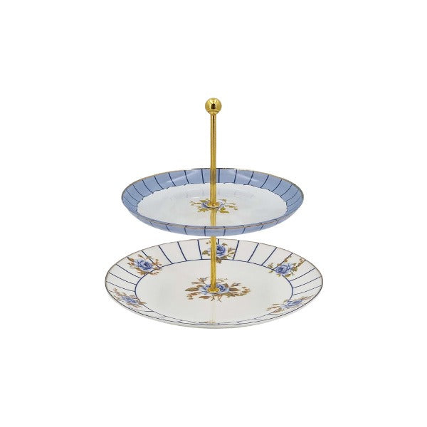 MK189 2Tier Pastry BlueRose ANGELA 12c