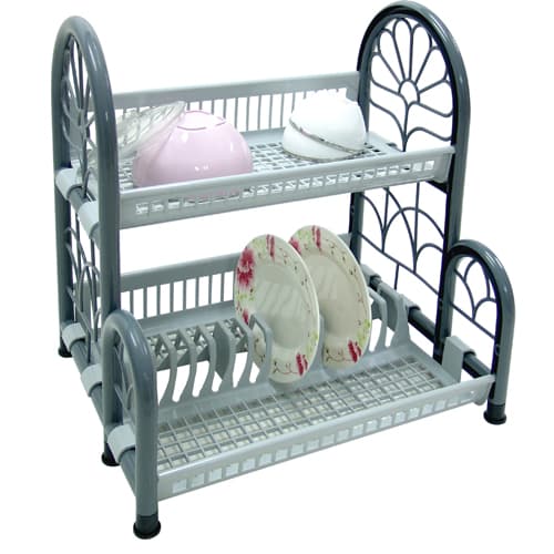 PB628/2DR Grey 2Tier Dish Rack Thai 1pc