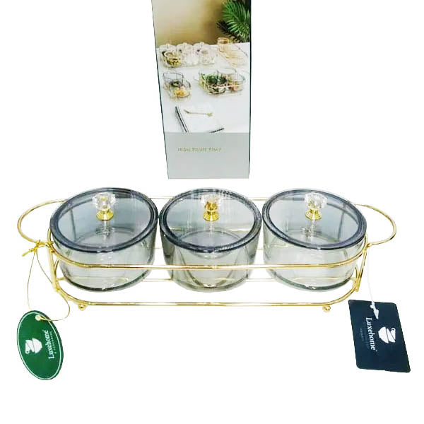 RCF0325G 3Pcs Round Iron Tray