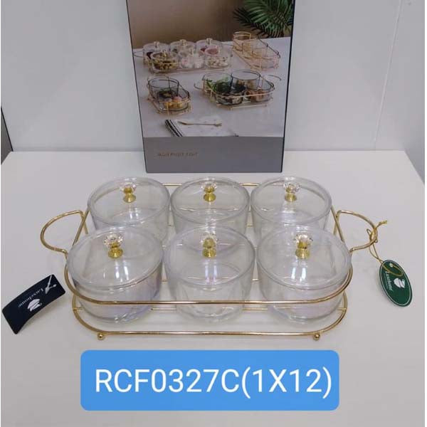 RCF0327C 6PCS ROUND IRON TRAY