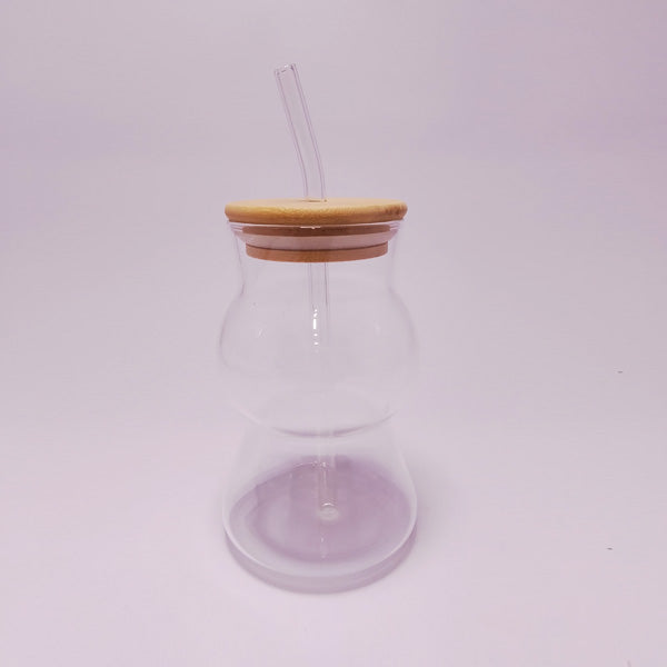 RXG-025 Glass With Straw 450ml 98c