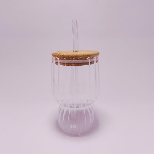 RXG-026 Glass With Straw 450ml 98c