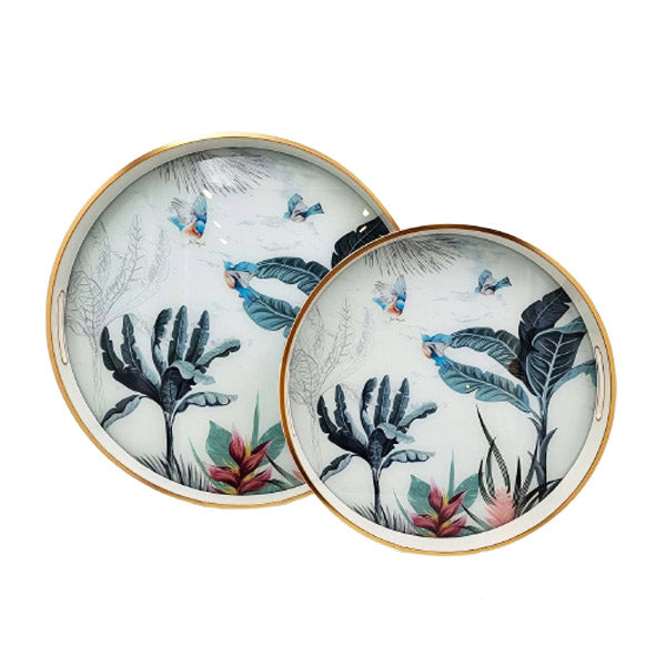 RY69 2 Pcs Round Serving Tray ANGELA 4c