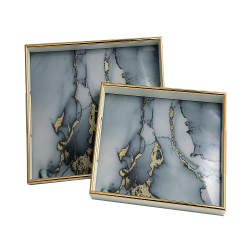 RY09 2 Pcs Rect Serving Tray Angela 4c