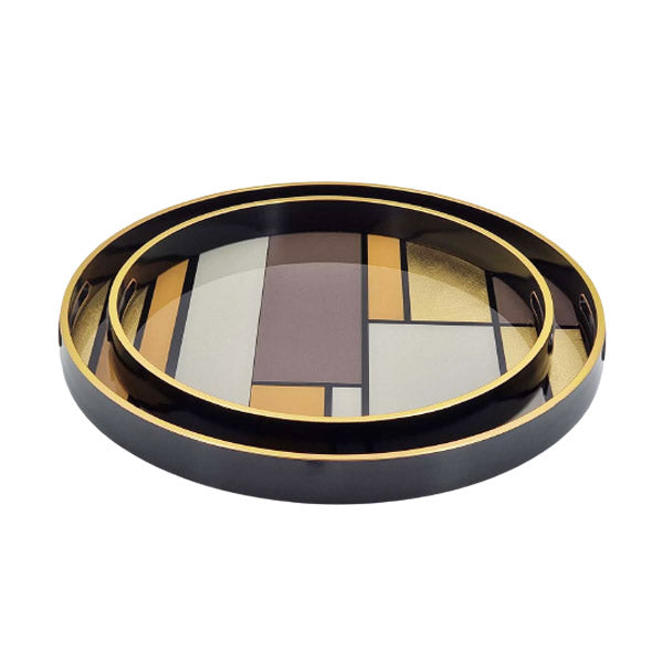 RY132 2Ps Round Serving Tray Angela 4c