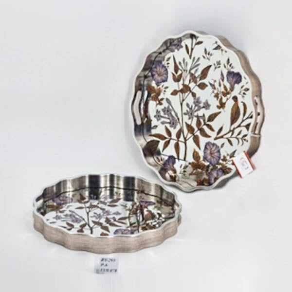 RY293 2Pcs Round Serving Tray Set 6c