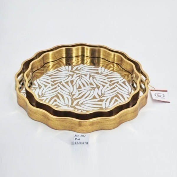 RY301 2Pcs Round Serving Tray Set 6c
