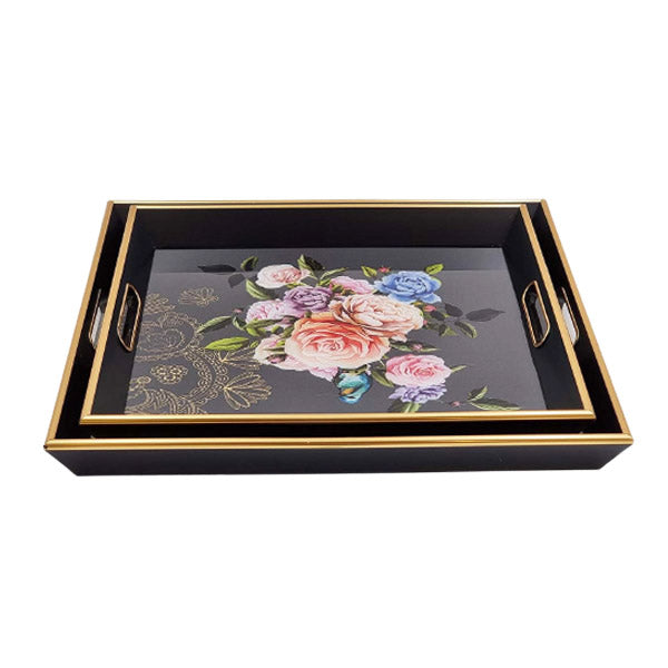 RY89 2 Pcs SQ Serving Tray Angela 4c