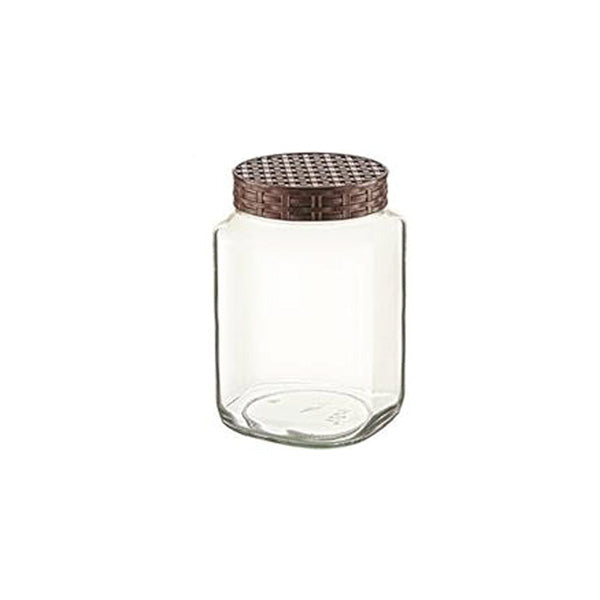 S177 Square Straw Jar 12c 1000cc
