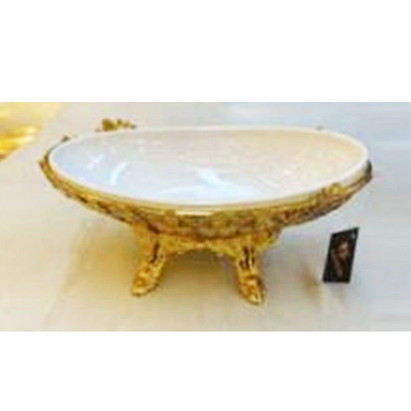 SJ0717S Golden Oval Dish 12c