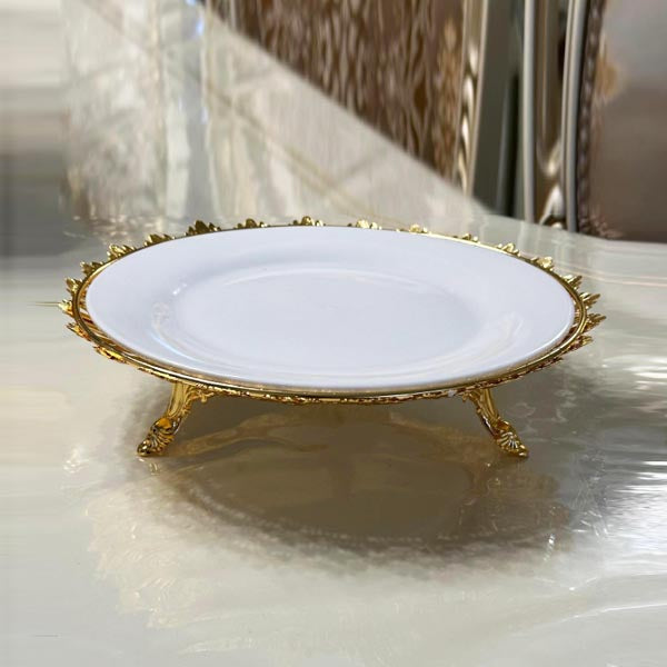 SJ0754S Golden Round Dish 16c
