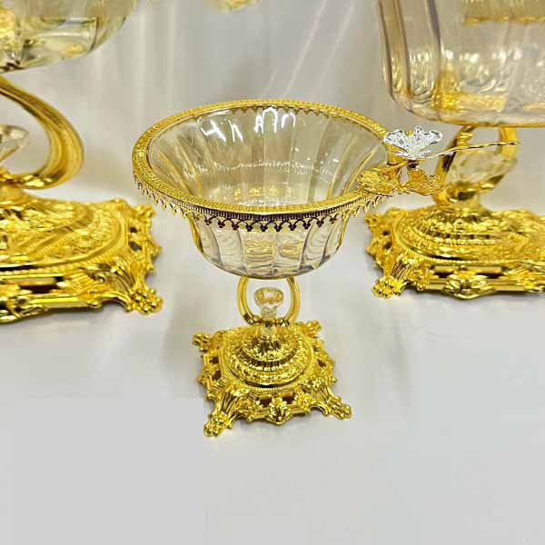 SJ1063S Oval Glass Bowl WStand(G)6c