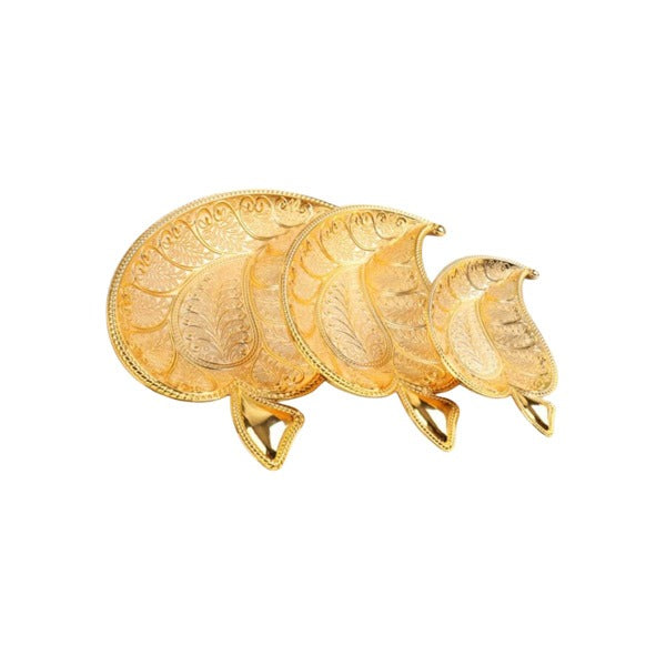 SQ-011 European eaf 3Pcs Set Gold 40c