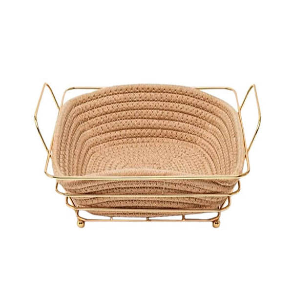 STM-004 Bread Basket Sqr Gold 48c
