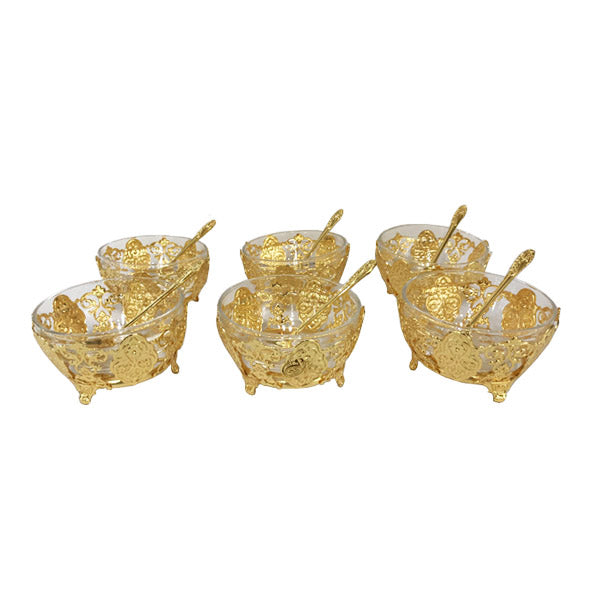 TA2168 6Pcs Ice Cream Cup+Spn (G)ORCHID