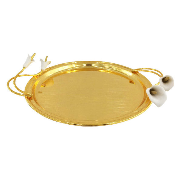 TA2566 G Round Lily Tray M Orchid 8c