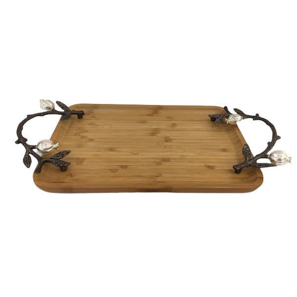 WB1048 Rect Tray Wood Sml ORCHID 12c